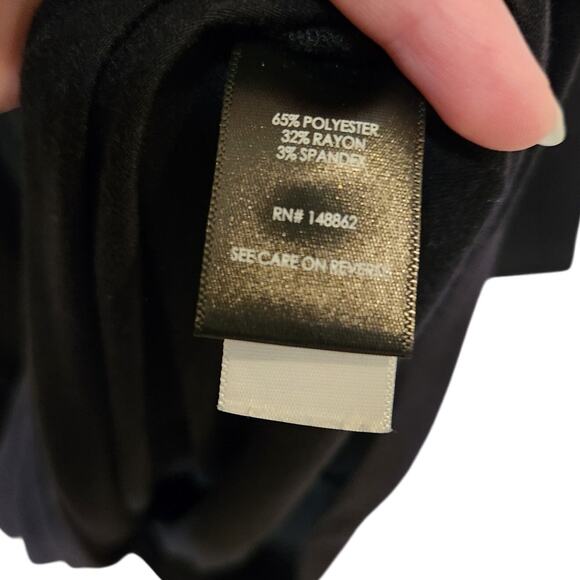 Torrid Black Ruched Side Long Sleeve Faux Wrap Party Midi Shirt Dress Size 2X - Picture 9 of 10